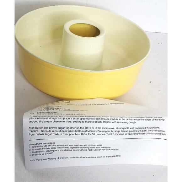 Nordic Ware Yellow Tube Cake Pan New - Picture 7 of 7